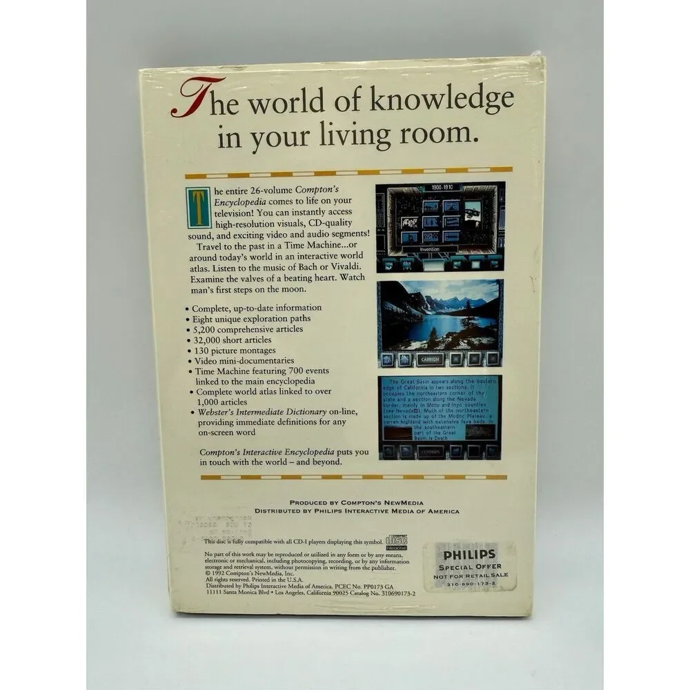 Compton's Interactive Encyclopedia Phillips CD-i‎ Long Box